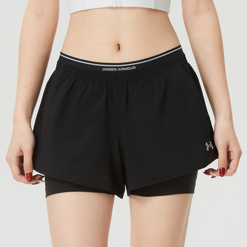 UnderArmour安德玛夏女二合一带内衬舒适舒适运动速干短裤6009967
