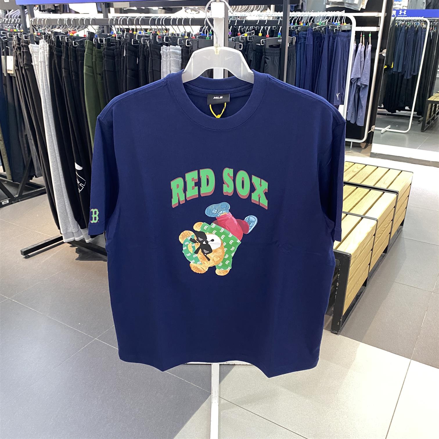 MLB男女款舒适全棉防晒透气时尚潮流百搭高端t恤短袖 3ATSE0143