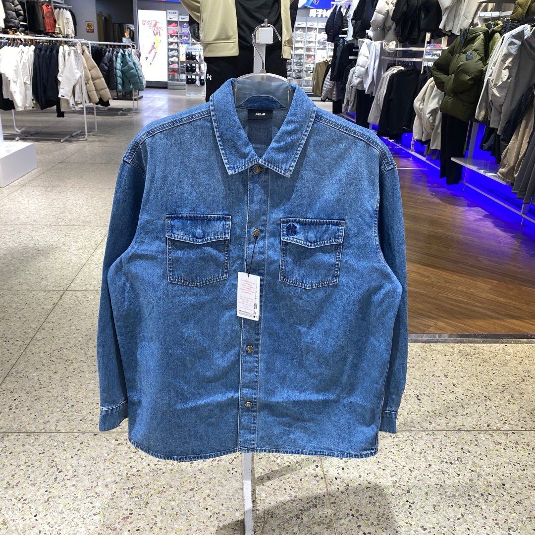 MLB男女26春款时尚后背字母风牛仔衬衫运动夹克刺绣外套3ADRV0161,运动服/休闲服装,运动茄克/外套,淘宝优惠券,粉丝福利购,淘宝优惠卷