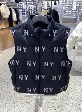 MLB男女款保暖棉质舒适户外宽松防风休闲百搭羽绒马甲3ADVG0146