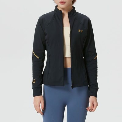 安德玛女夹克26春季新款舒适百搭时尚立领运动修身外套6014318