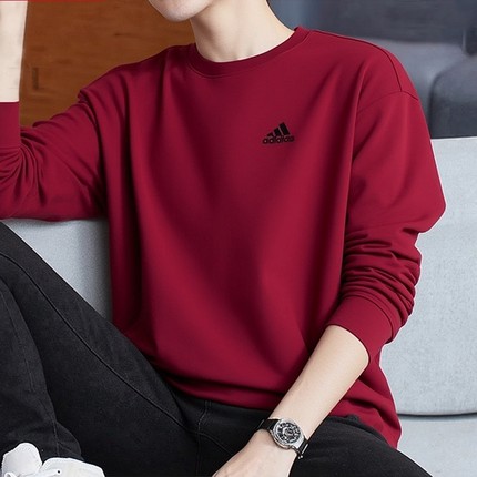 阿迪达斯男卫衣加绒宽松套头衫圆领运动服打底上衣JM9095 IB2774