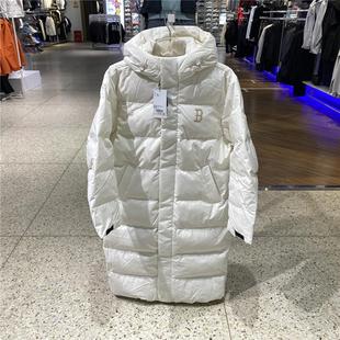 MLB男女25冬季 羽绒服外套3ADJB1156 保暖运动服棉羽情侣连帽中长款