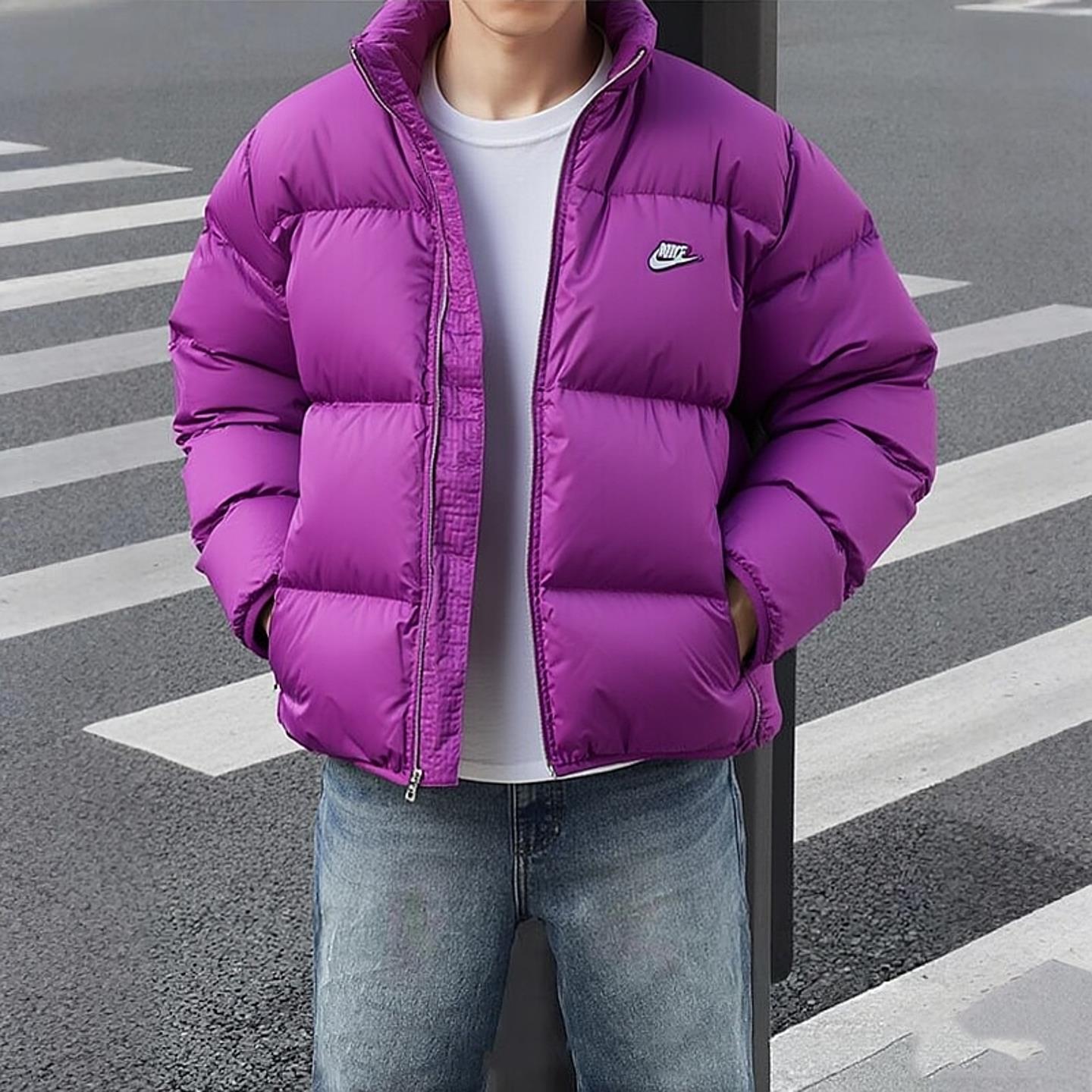 Nike耐克男户外防风运动服防寒保暖立领羽绒服夹克外套 IM2081