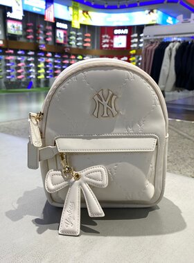 MLB男女同款26春季新款立体感钻石时尚百搭迷你双肩包7ABKM036N