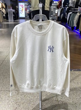 MLB男女卫衣2026新款NY老花大标印花圆领舒适运动套头衫3AMTM0961
