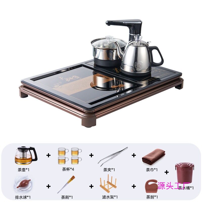 钢化玻璃全自动上水茶盘