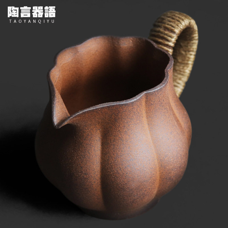 岩矿陶泥南瓜手持公道壶中式禅意酒精围炉炭火电陶炉热茶煮水壶
