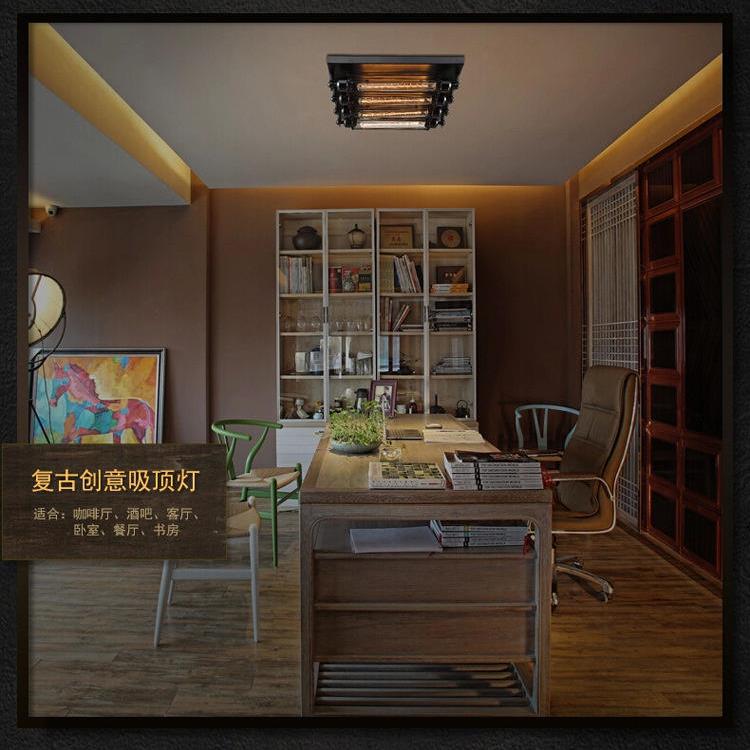 美式复古怀旧工业风壁灯美式乡村loft酒吧咖啡厅恶魔岛铁艺吸顶灯