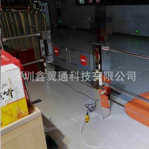 超市入口自动感应门智能摆闸不锈钢护栏人行通道闸机出口向门机