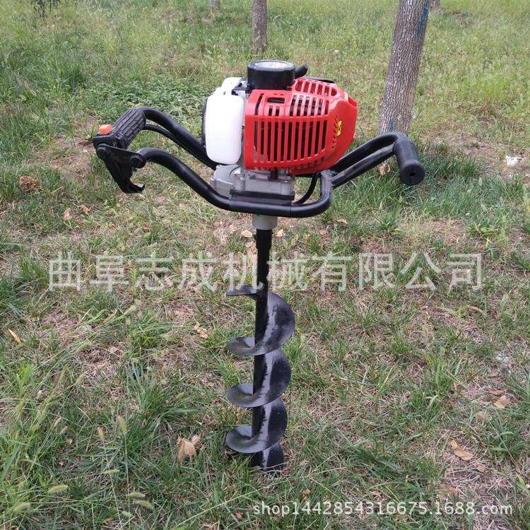 汽油动力农用挖坑机 螺旋式种植挖坑机 小型地面打洞钻孔机