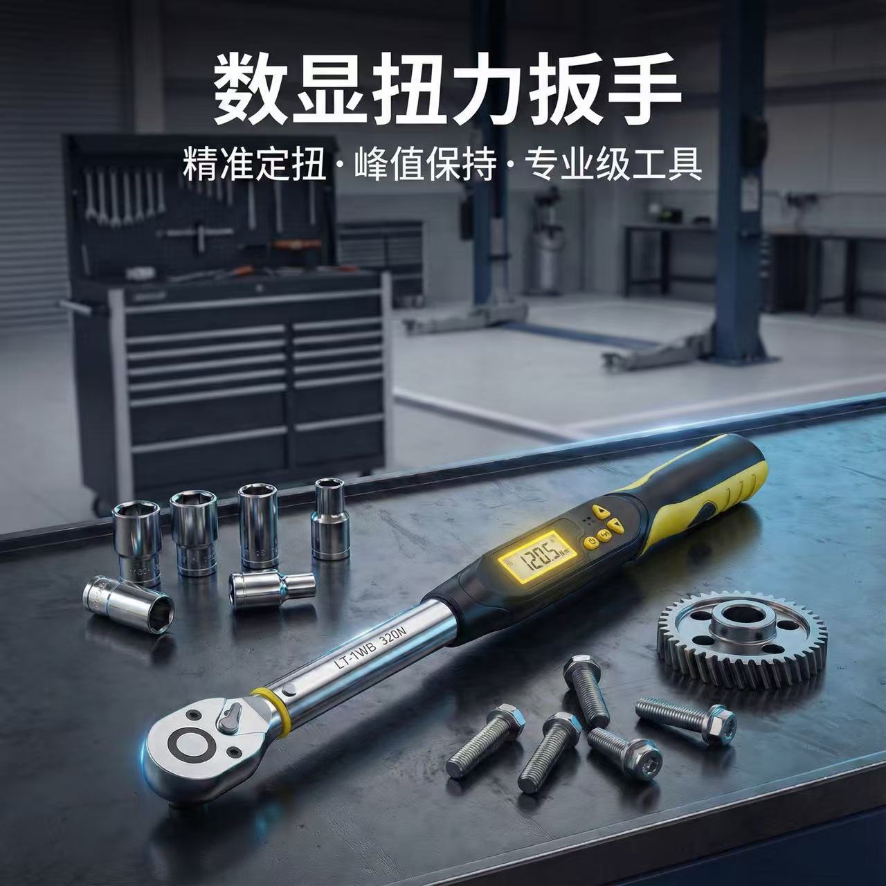 数显调节扭力扳手工业级电业力矩扭矩扳手汽修螺丝电子扭力扳手