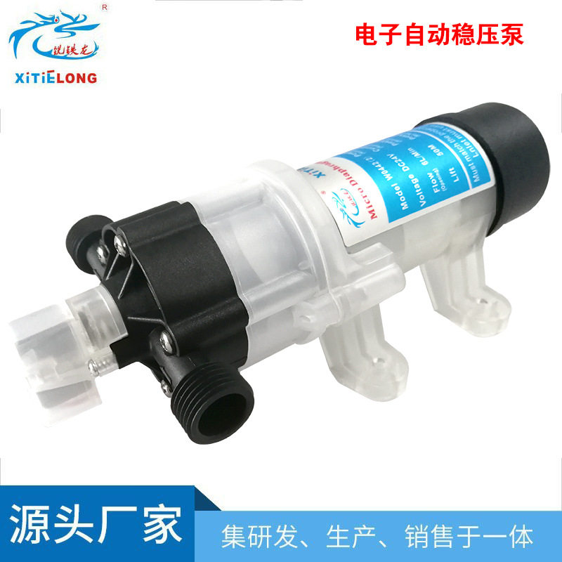 厂家供应低噪音微型电动隔膜泵自吸式自动启停水泵80W自动稳压泵