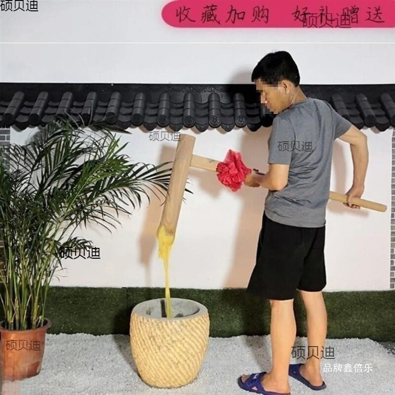 糍石家用打麻石臼大号捣打老式打兑窝糍粑钵传统石辣椒年糕工具