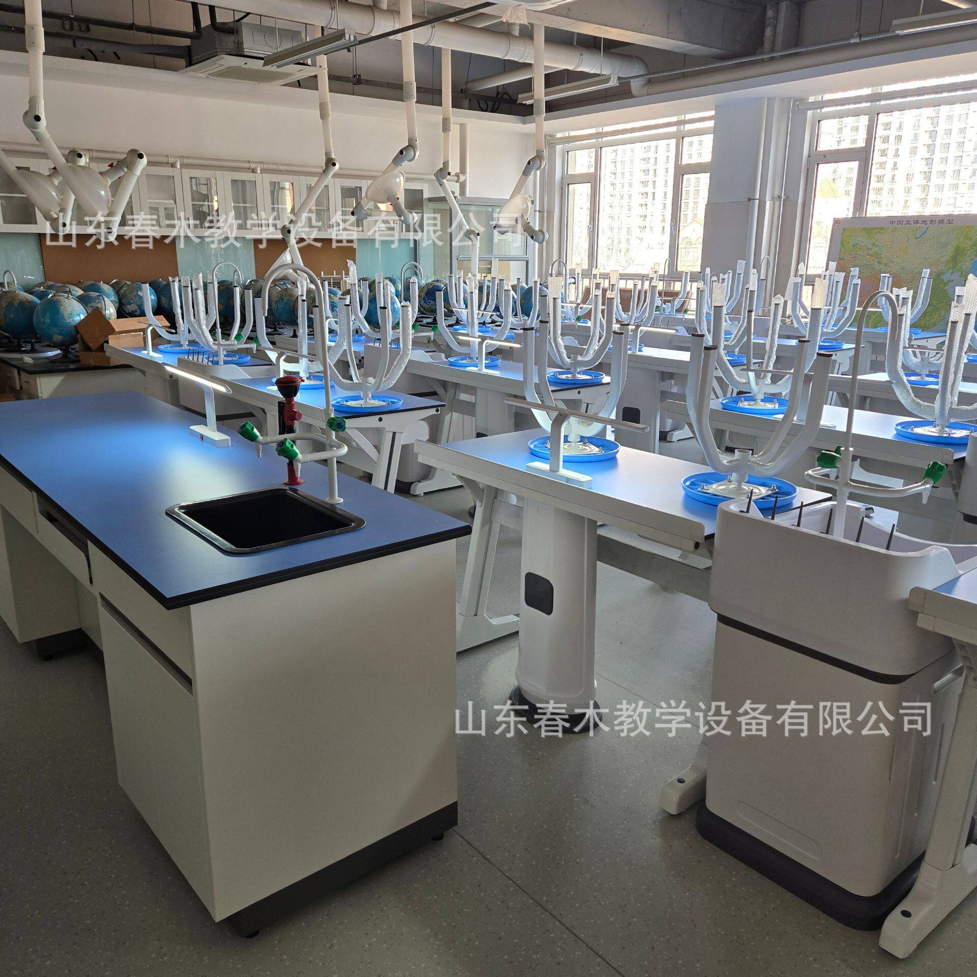 实验台试验桌通风操作台学校物理新型铝塑中小学化学实验桌