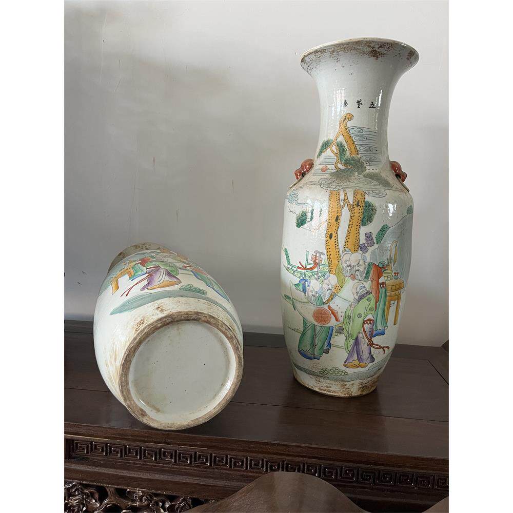 明清古典花瓶青花瓷器怀旧老物件居家客厅中堂古董收藏装饰摆件
