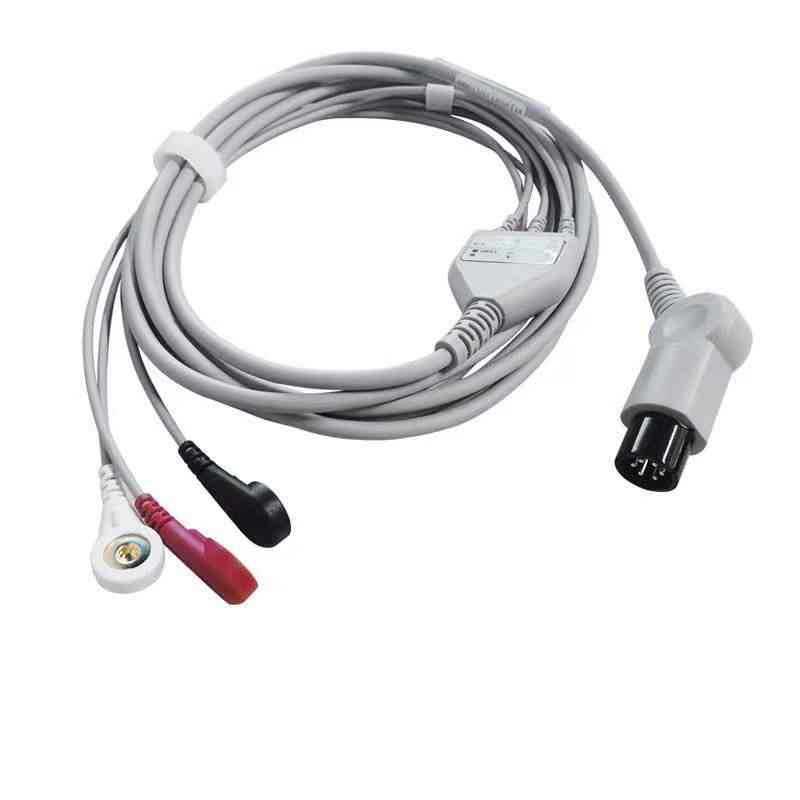 兼容迈瑞PM9000 PM8000 MEC1000 监护仪心电导联线一体3导连接线