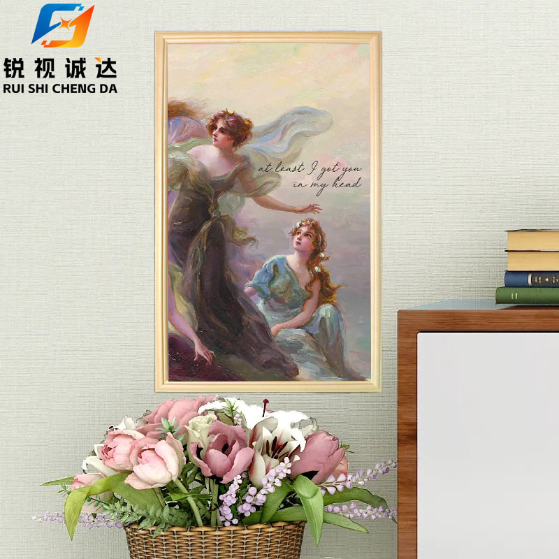 智能高清壁挂木质移动广告机横竖屏液晶显示播放器展示屏展示画
