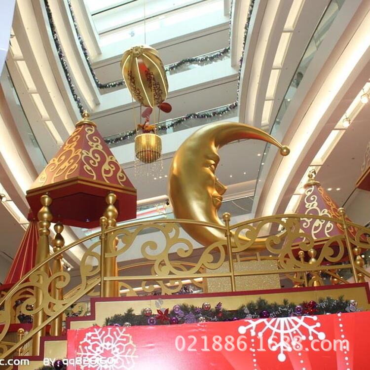 大型圣诞场景布置商场圣诞树场景布置装饰售楼部处圣诞美陈摆件