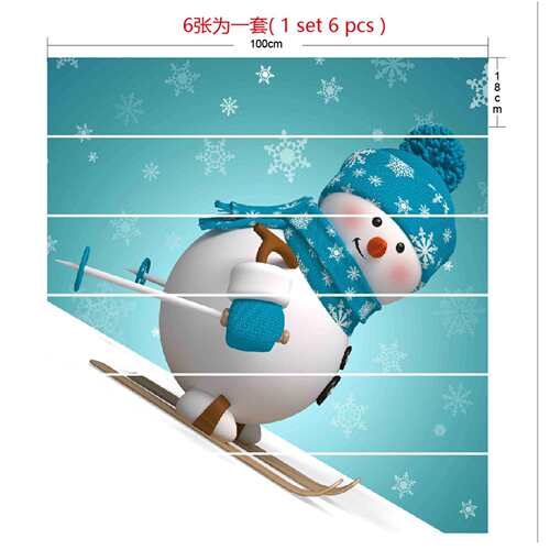 SLT016圣诞节雪人3D仿真楼梯贴防水时尚创意台阶装饰墙贴家居