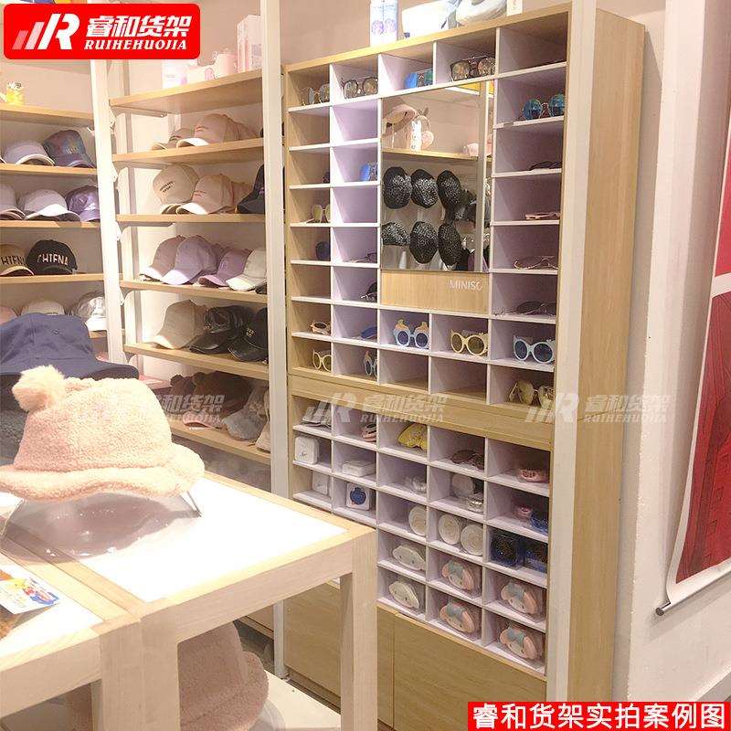名创款优品店货架立式眼镜柜墨镜子产品展示柜木质太阳镜陈列货柜