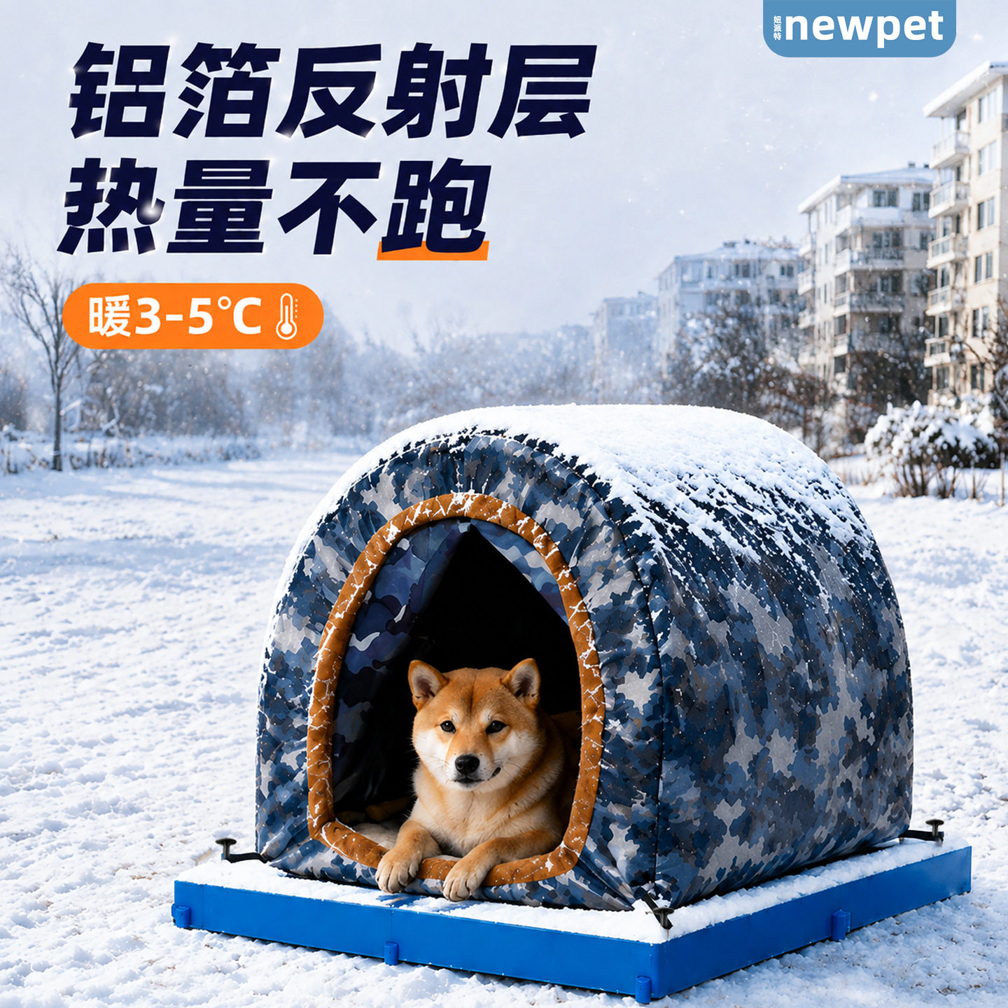 封闭式加高狗窝冬季保暖加厚睡屋防水耐磨中小型犬室内外宠物窝垫