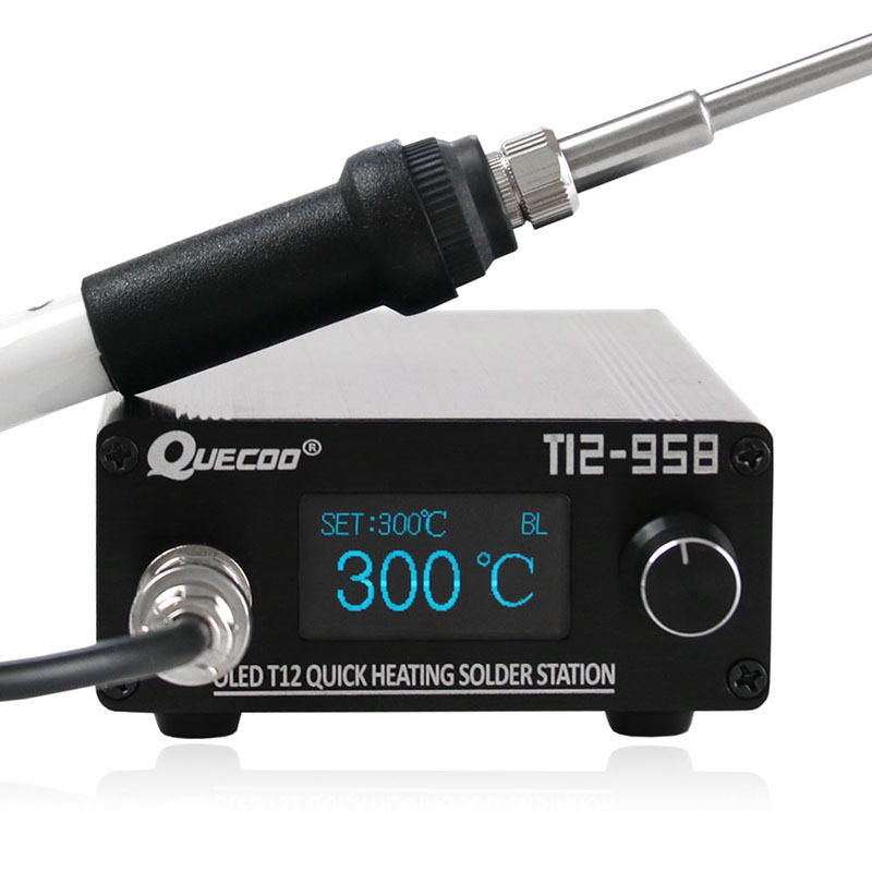 QUECOO T12-958 STM32大功率数显恒温焊台控制器白菜白光电烙铁