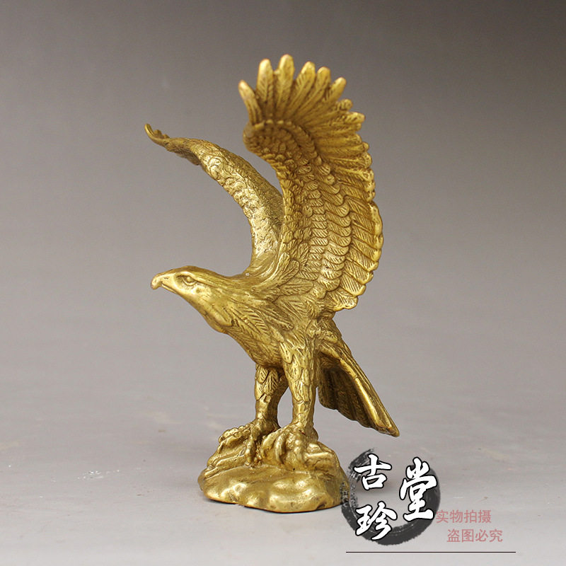 批发精工纯铜 老鹰大展宏图鹰摆件 大鹏展翅 办公室饰品摆设