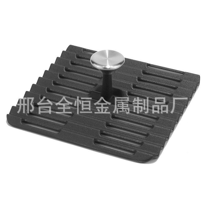 铸铁牛扒铸铁压肉板加厚牛排压肉板烧烤工具防烫手烧烤配件用品
