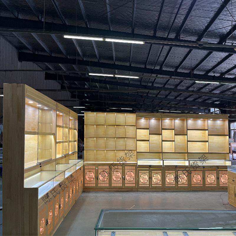 中式实木珠宝展示柜翡翠玉器首饰银饰玻璃柜台字画古玩陈列柜