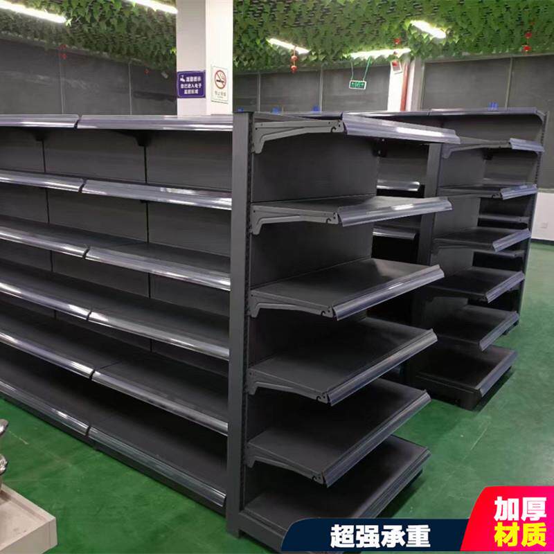 加宽大超市货架超强承重新款展示架便利店单面靠墙双面多层置物架