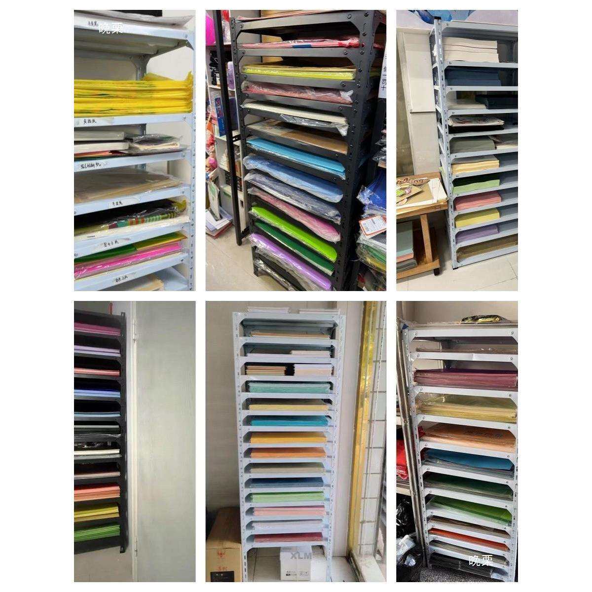 画室卡纸架子4K开卡纸收纳架 画纸置物架 彩色宣纸张整理收纳架