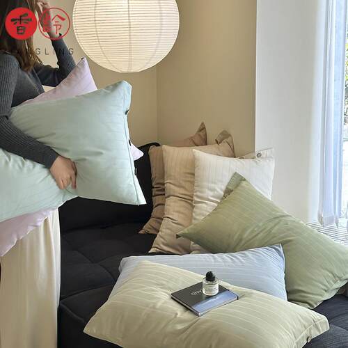 【香龄优品】60支长绒棉枕套一对提花贡缎纯棉枕头套48x74cm全棉