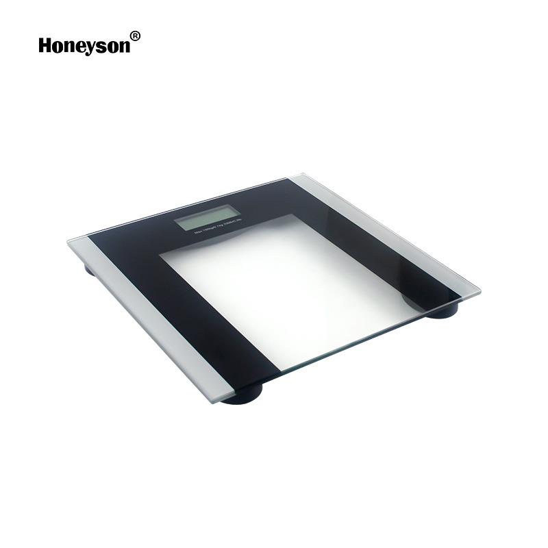 Honeyson工厂浴室电子秤体重秤HS-198 钢化玻璃星级酒店150KG