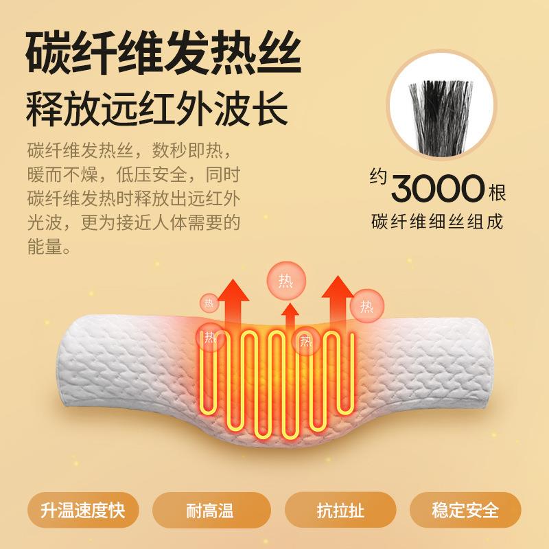 电加热枕头助睡眠牵引修睡觉午休专用热敷护颈记忆棉按摩枕复圆柱