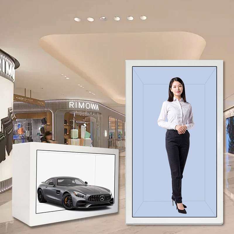 索速70寸LCD液晶透明屏展示柜 3D液晶显示屏首饰珠宝透明屏展示柜
