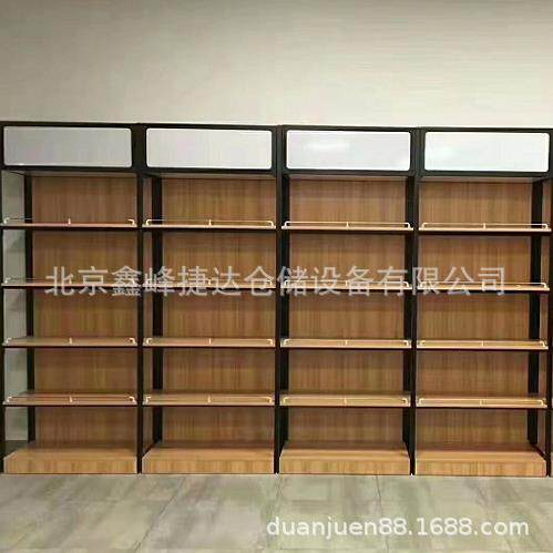 新款钢木货架便利店超市货架展示架日用品展架土特产食品陈列展柜