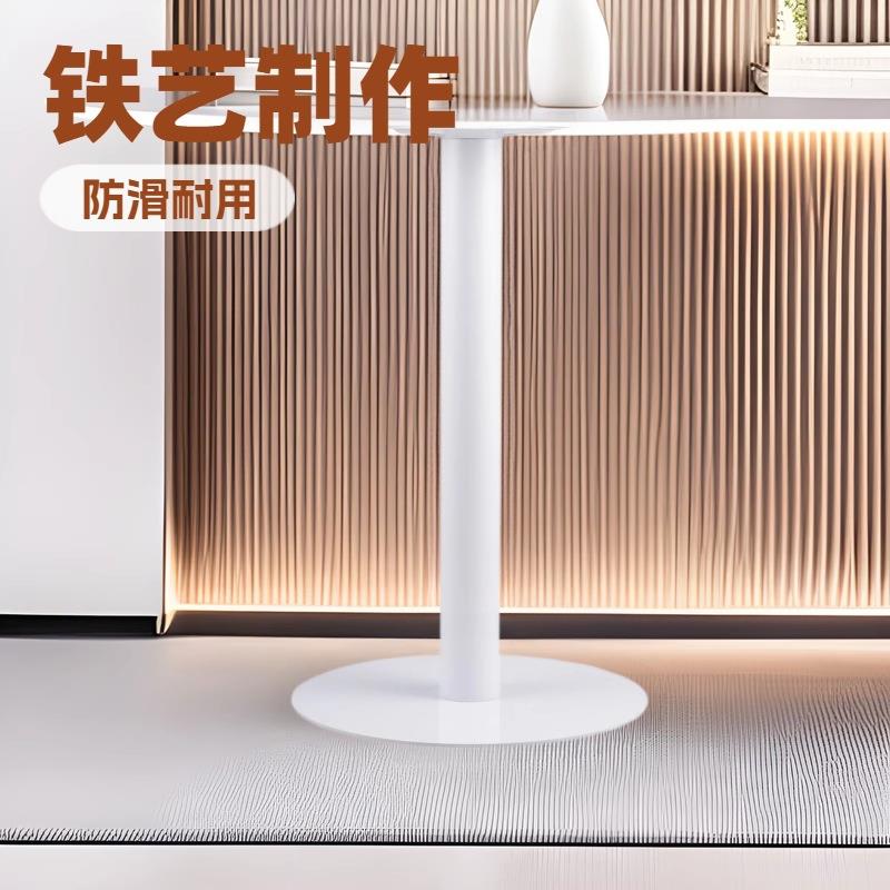 支架铁艺白色桌腿支架金属铁艺桌脚吧台脚圆桌不锈钢桌腿台脚配件