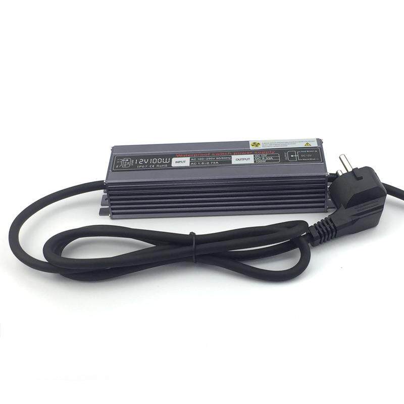 12V100W欧规插头线电源防水电源厂家美规防水电源澳规防水电源LED
