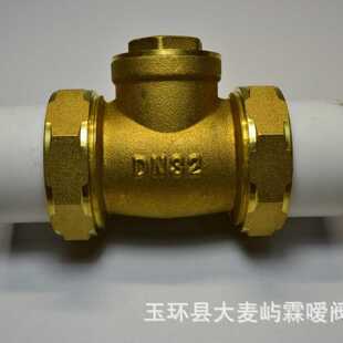 霖嗳阀门PPR止回阀 黄铜PE卧式止回阀 逆止阀 单向阀 双活接热熔