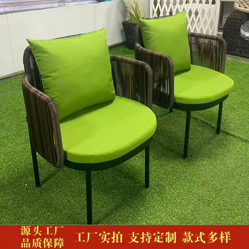 户外藤椅阳台桌椅藤编高靠背吧椅防水高脚椅藤制家具户外编藤桌椅