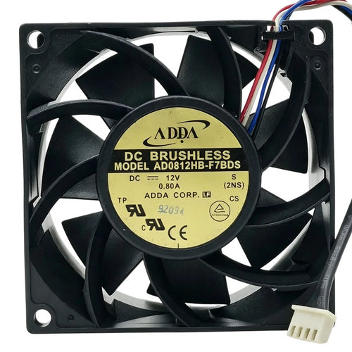 ADDA 8038 12v 0.8A 大风量 AD0812HB-F7BDS 4线PWM调速 散热风扇