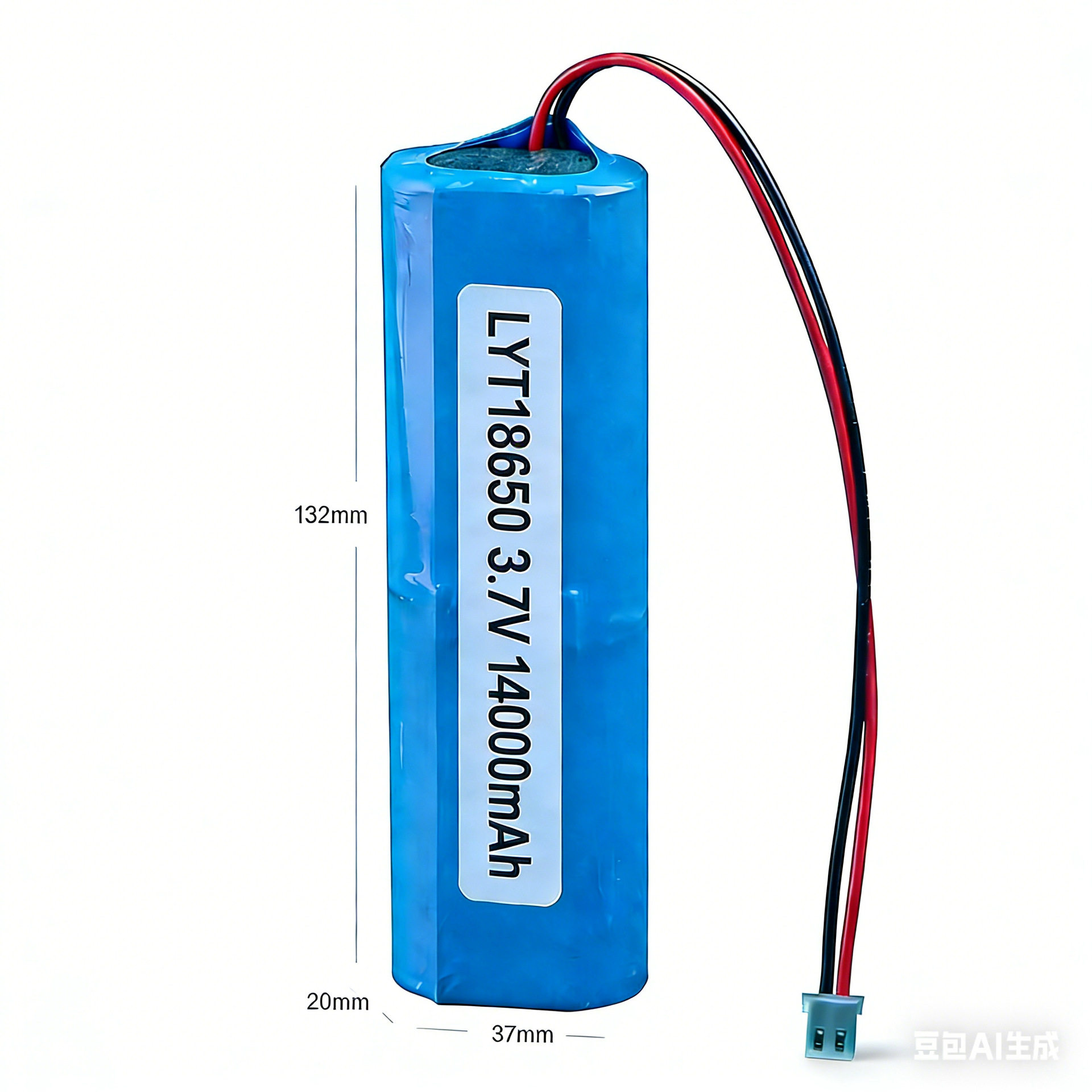 18650（3.7V 14000mAh 4节长条）XH2.54 红黑序
