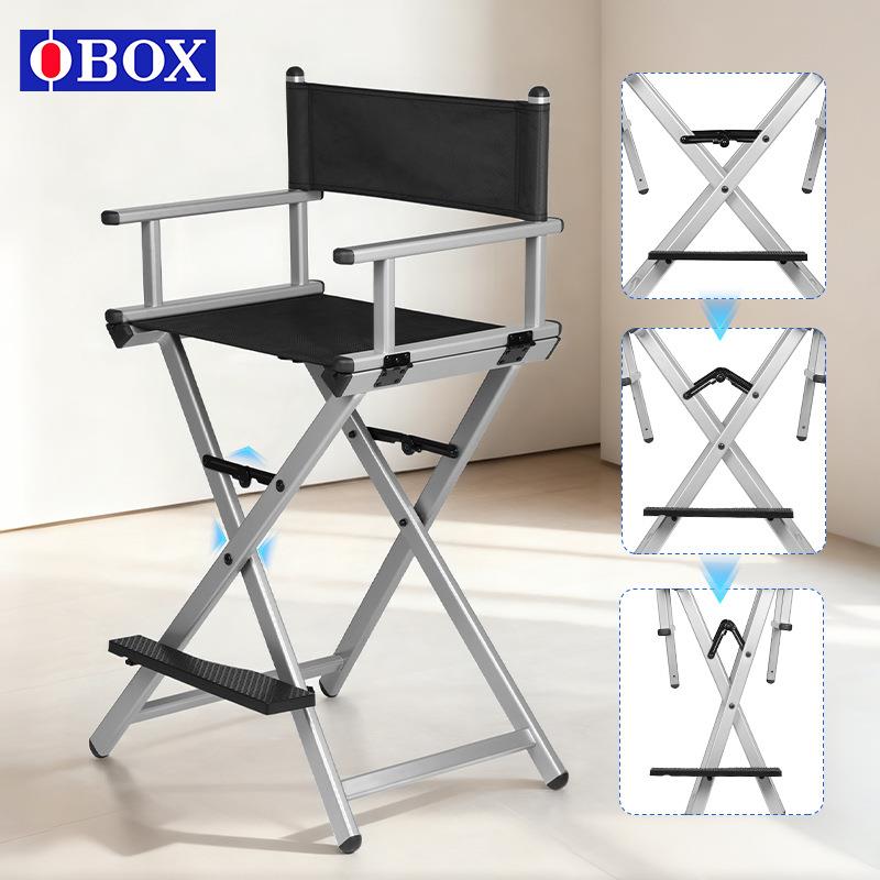 OBOX化妆椅导演椅铝合金折叠椅化妆网红影楼化妆师户外便携凳子