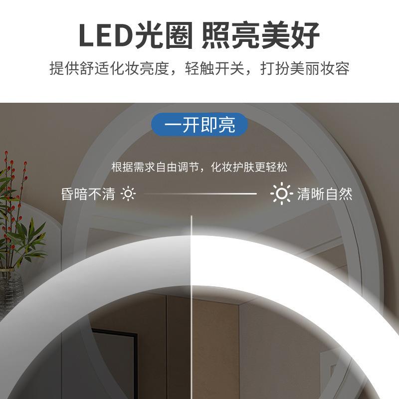 梳妆台卧室简约现代主卧化妆桌2024新款轻奢化妆台镜收纳柜化妆柜