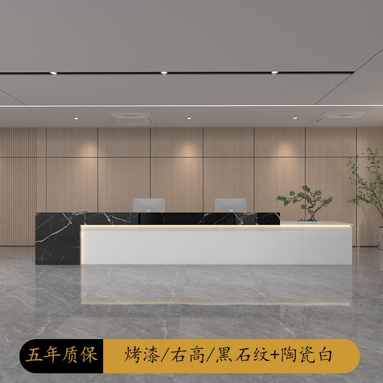 电脑台咨询商用台电电脑桌现代烤收银台前台简约接待柜收银店铺漆