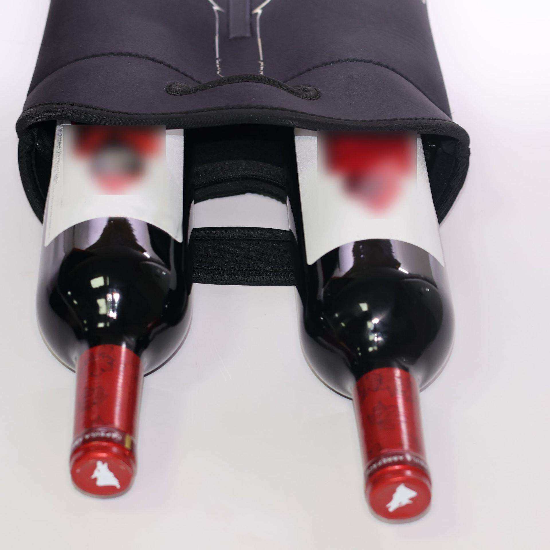 厂家直供潜水料两瓶装套 红酒瓶套2支装 香槟瓶套 便携红酒保护套