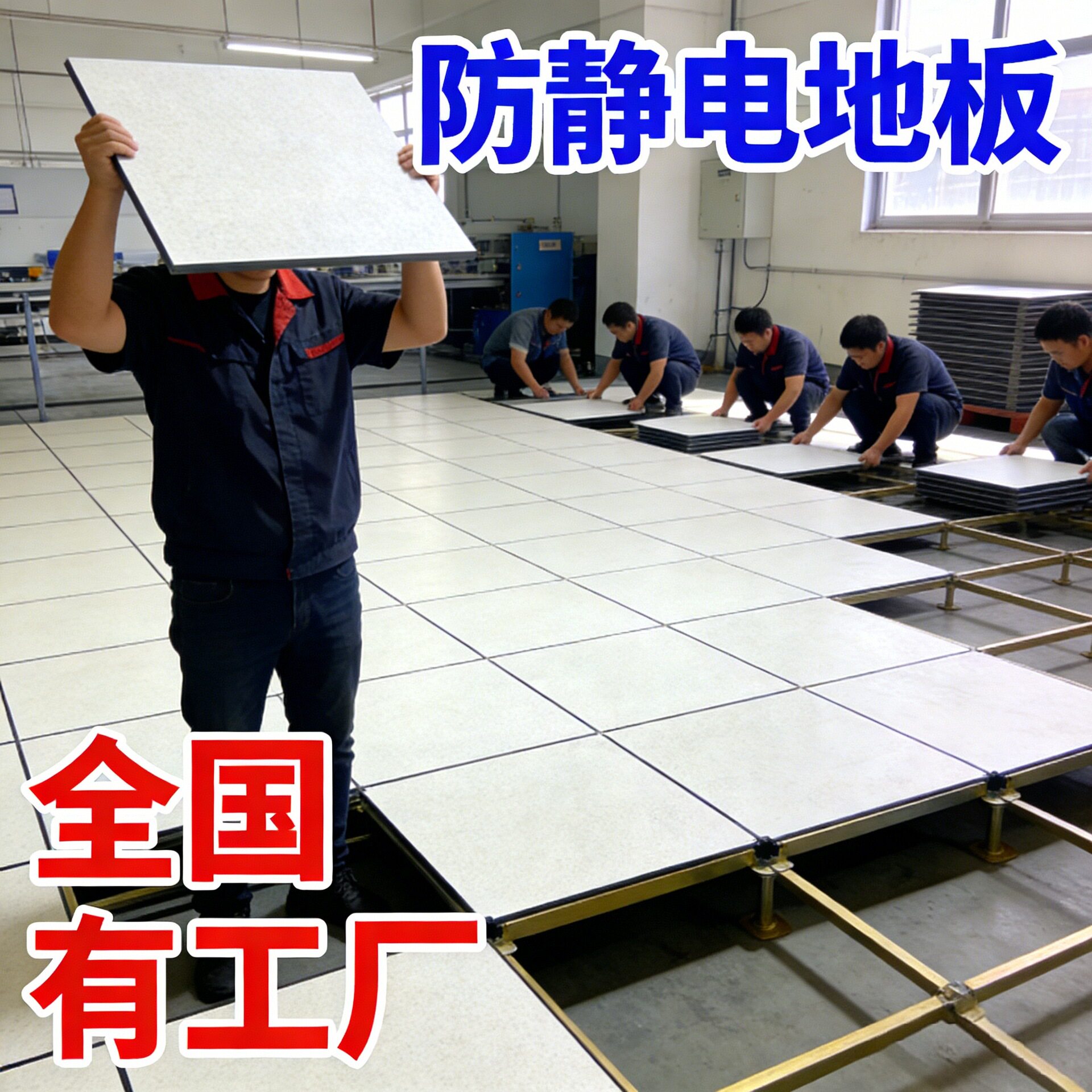 PVC防静电地板600600机房国标pvc面高架空活动抗静电地板源头厂家