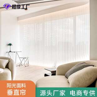 落地百叶窗电动垂直帘阳光房竖百叶梦幻帘办公室客厅卧室简约窗帘