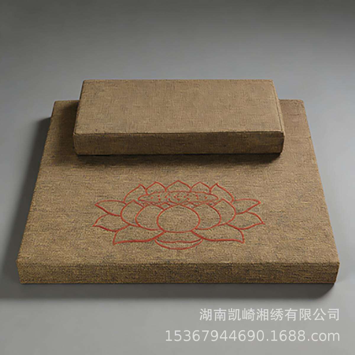 棕丝麻布打坐垫家用早晚课可拆洗禅修垫静坐垫莲花蒲团供奉修行垫